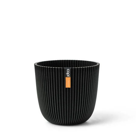 Planter Ball Groove Textile Black 25x23 - image 1