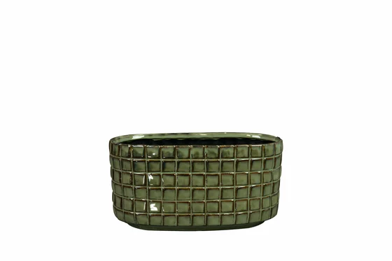 Planter Stian Moss Green D26x13 H13 - image 1