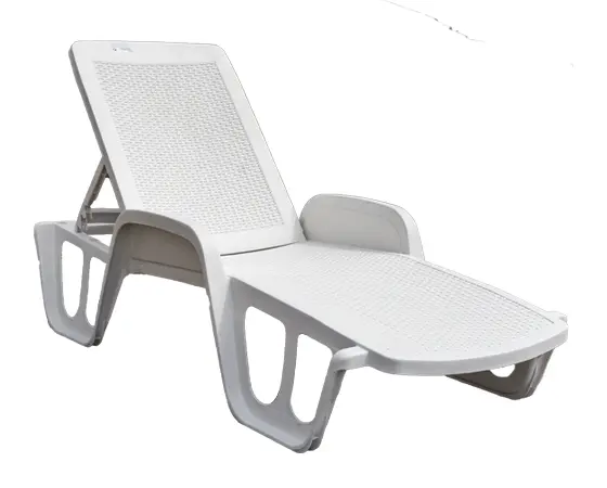 Plastic Sunlounger (White) - image 1