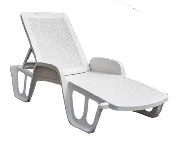 Plastic Sunlounger (White)