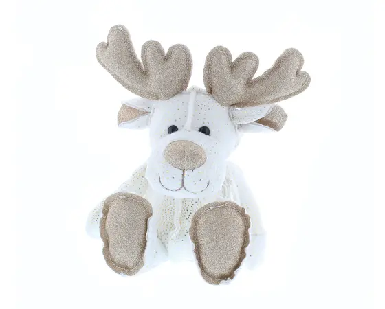 Plush Cream and Gold Reindeer (17cm)