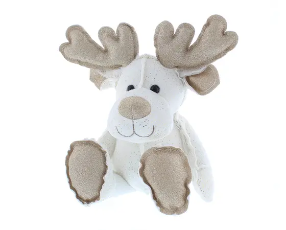 Plush Cream and Gold Reindeer (28cm)