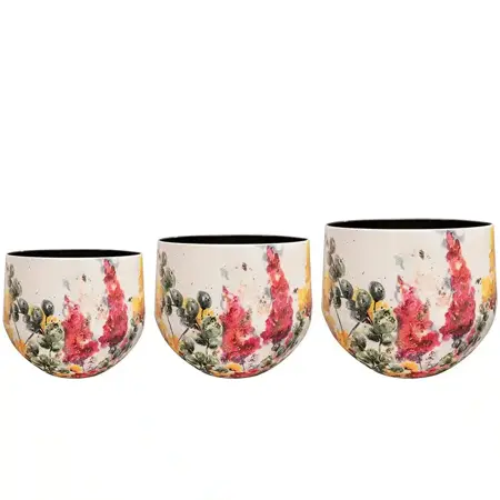 Pot Floral White D15 H13 - image 4