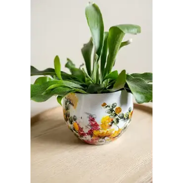 Pot Floral White D24 H21 - image 3