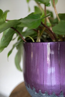 Pot Ninthe Metal Purple D23 H21 - image 3