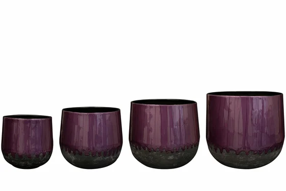 Pot Ninthe Metal Purple D23 H21 - image 6