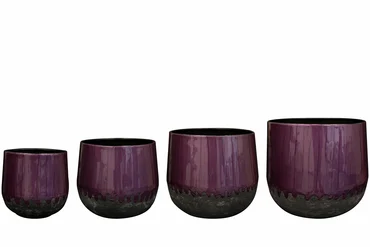 Pot Ninthe Metal Purple D23 H21 - image 6