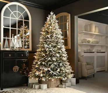 Prelit Deluxe Grays Peak Flocked Pine Tree 120cm - image 2