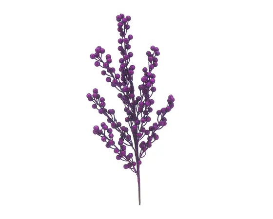 Purple Glitter Berry Stem (80cm)