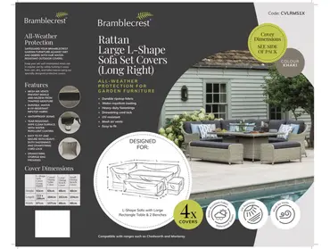 Rattan L-Shape Sofa Cover - Long Right