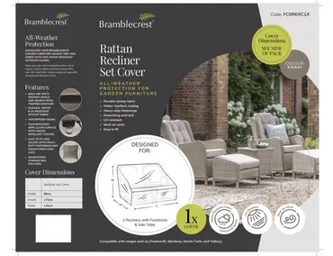 Rattan Recliner Set Cover