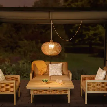 Ravello Sesame Rattan Pendant Light 55cm - image 1