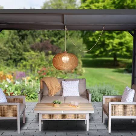 Ravello Sesame Rattan Pendant Light 55cm - image 2