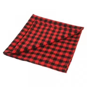Red Check Beau Bandana - S/M