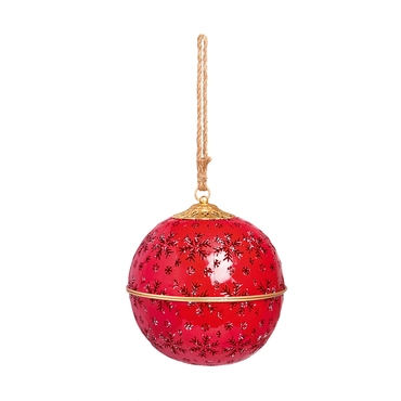 Red Metal Snowflake Cut Out Bell 40.5cm