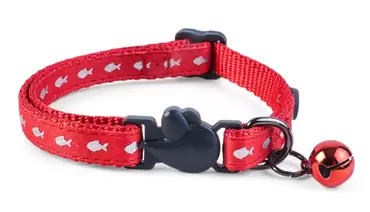 Red Shiny Fish Adjustable Wonderlust Cat Collar
