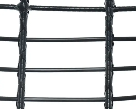 Riga Hanging Wicker Egg Chair (Black) - image 2