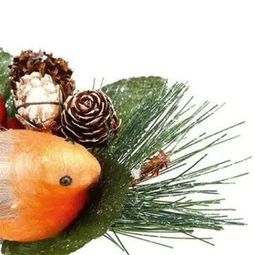 Robin With Pine Cone Pick 15cm - image 2