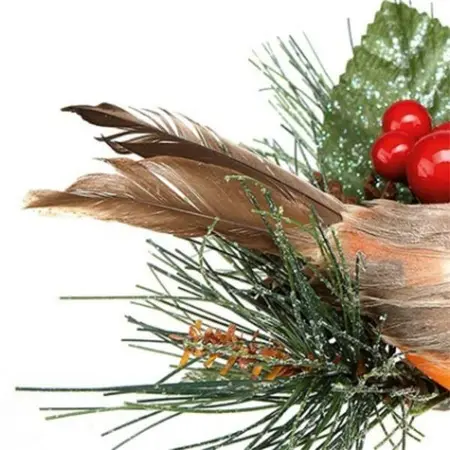 Robin With Pine Cone Pick 15cm - image 3