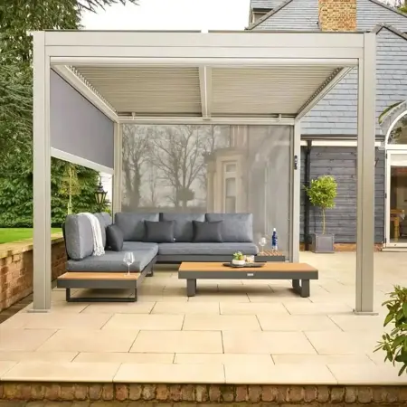 Royce Cube Beige Gazebo 3mx4m - image 1