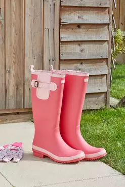 Rubber Wellingtons - Flamingo Uk4 /Eu36 - image 2