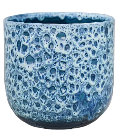 Sapphire Reactive Glaze Planter H13CM D13CM