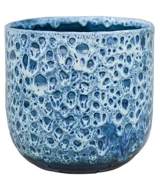 Sapphire Reactive Glaze Planter H13CM D13CM