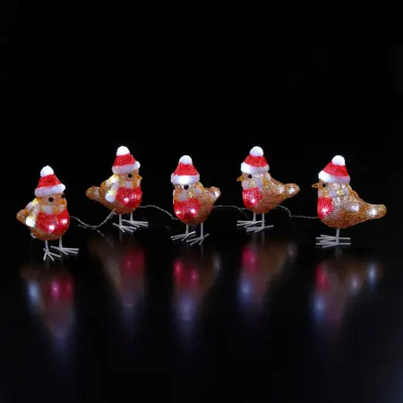 Set Of 5 Acrylic Robins - image 2