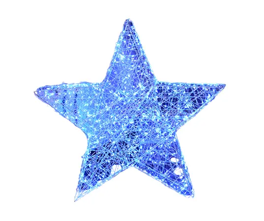 Silver Shimmer Star - Blue Twinkling Led 60cm - image 1