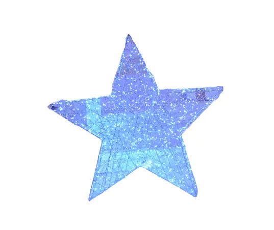 Silver Shimmer Star - Blue Twinkling Led 70cm - image 1