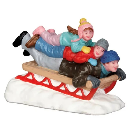 Sledding with Dad Figurine