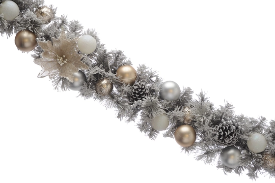 Snow Poinsettia Garland