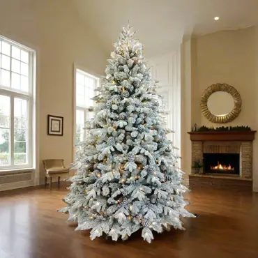 Snowy Winterfold Prelit Fir - 7.5ft - image 2