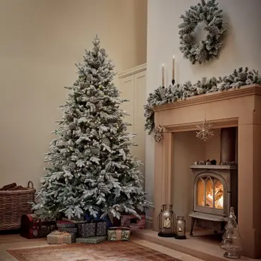 Snowy Winterfold Prelit Fir 9ft/270cm - image 2
