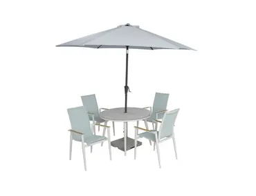 Sofia 4 Seater Round Dining Set -Blue - image 1
