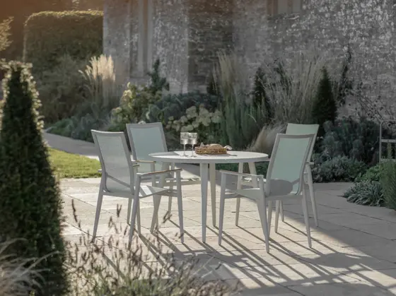 Sofia 4 Seater Round Dining Set -Blue - image 3