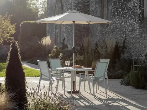 Sofia 4 Seater Round Dining Set -Blue - image 2