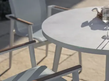 Sofia 4 Seater Round Dining Set -Blue - image 4