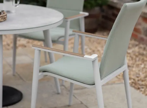 Sofia 4 Seater Round Dining Set - Green - image 5