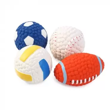 Squeaky Latex Pooch Ball (Assorted) 6cm