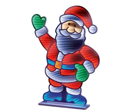 Standing Santa Making An Entrance Infinity Mirror 59cm - image 1