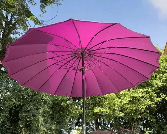 Stürdi Shanghai 2.7m Round Aluminium Parasol (Plum) - image 1