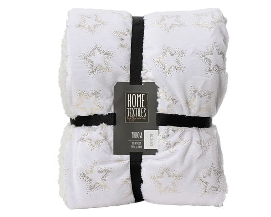 Throw Polyester Star Foil Print