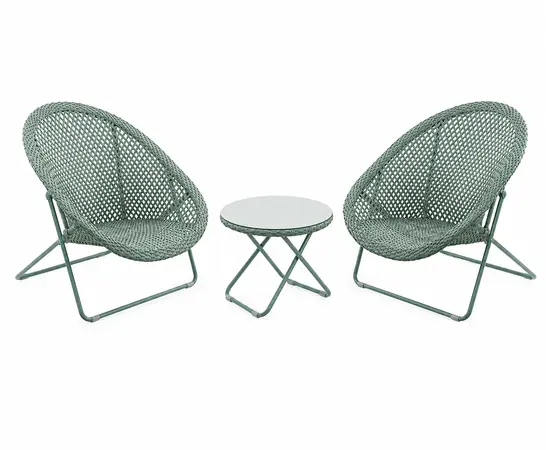 Tobs Rattan Folding Bistro Set Green - image 1