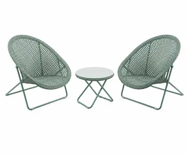 Tobs Rattan Folding Bistro Set Green - image 1