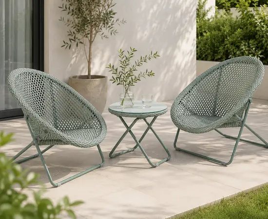 Tobs Rattan Folding Bistro Set Green - image 2