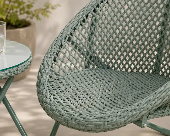 Tobs Rattan Folding Bistro Set Green - image 3