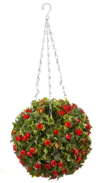 Topiary Red Rose Ball 30cm