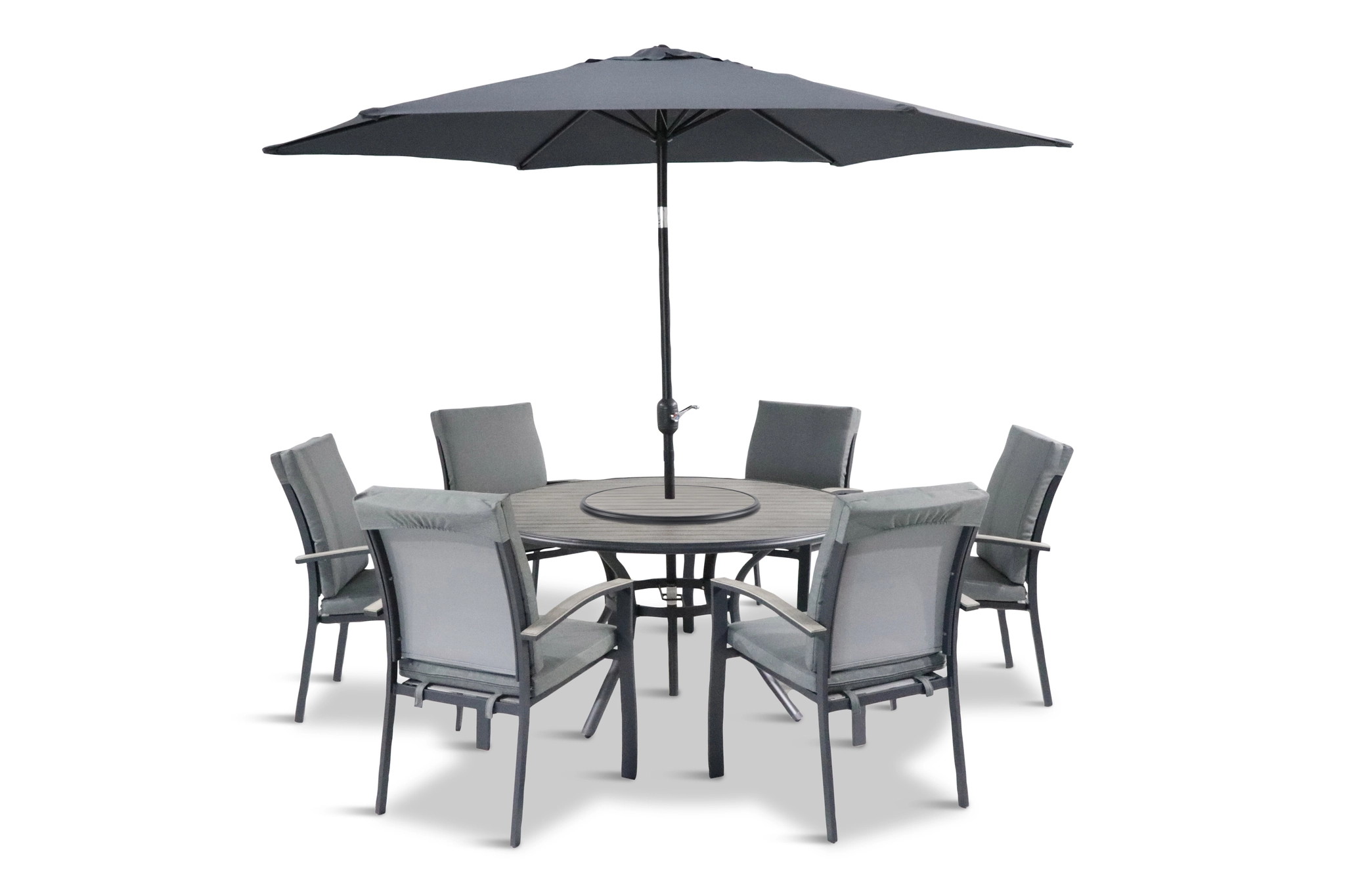Turin 6 Seat Dining Set with Parasol Hanleys of Cork