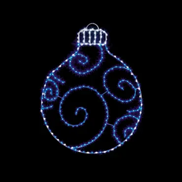 Twinkling Flexibright Bauble w-245 Blue-Wht Mix LEDs 78x59cm - image 2
